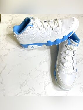 Nike Air Jordan 9 Retro Low Golf UNC University Blue Mens Sz 10 FJ5934-101 NWOB